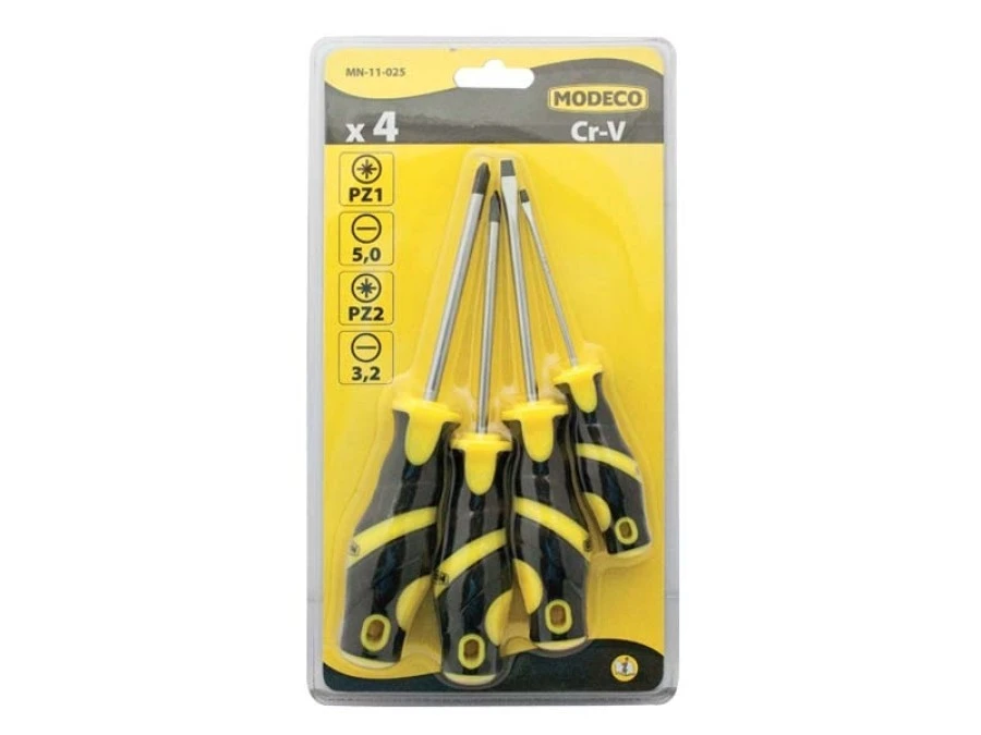 KPL.4 SZT WKRĘTAKÓW MODECO (2XPH, 2XPŁ) MN-11-026 – Home Tools | TIM SA