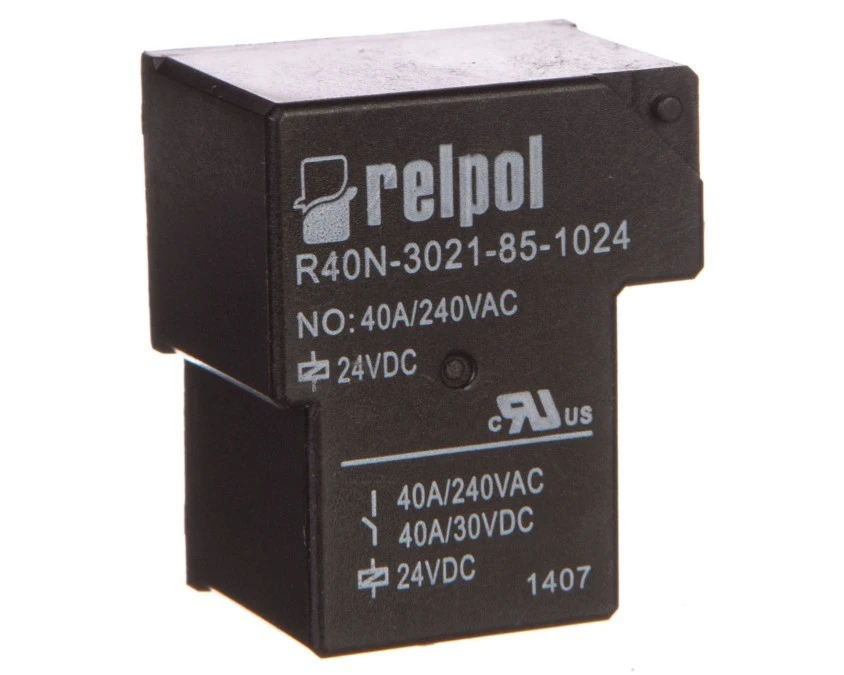 Przekaźnik przemysłowy 1Z 40A 24V DC PCB R40N-3021-85-1024 2614823 ...