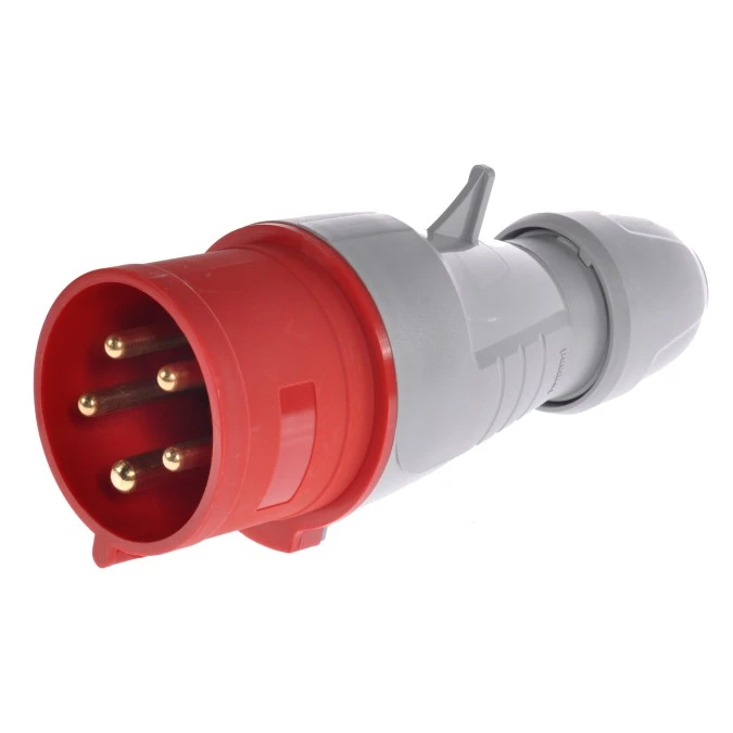 Wtyczka przenośna 5P 32A 400V czerwona IP44 P17 TEMPRA PRO 555239 ...