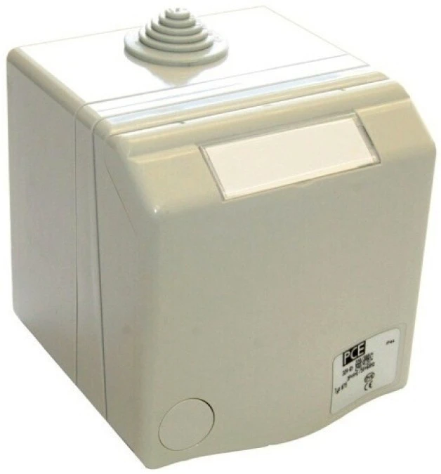 Gniazdo natynkowe przelotowe 16A 5P 400V białe IP44 DESIGN 865-6v