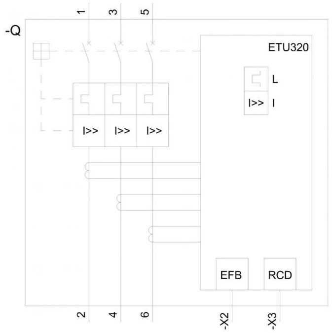 Wyłącznik mocy 3P 400A Icu 55kA 415V AC wyzwalacz elektroniczny ETU320 ...