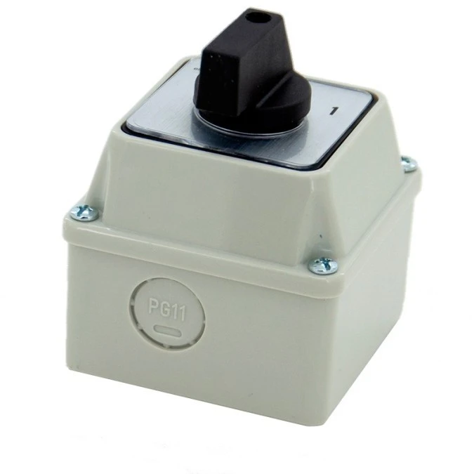 Łącznik krzywkowy 16A 0-1 3F w obudowie IP65 LW16 0-1 3P OB – ELS ...