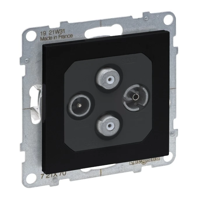 SUNO Gniazdo antenowe TV-R-2xSAT końcowe 1,5dB czarne 721470 – LEGRAND ...