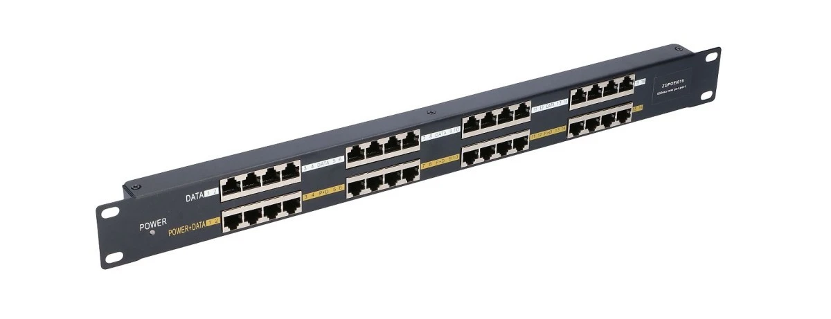 PoE Injector 16x 100Mb/s RJ45, Obudowa Rack Extralink 16 Portowy ...