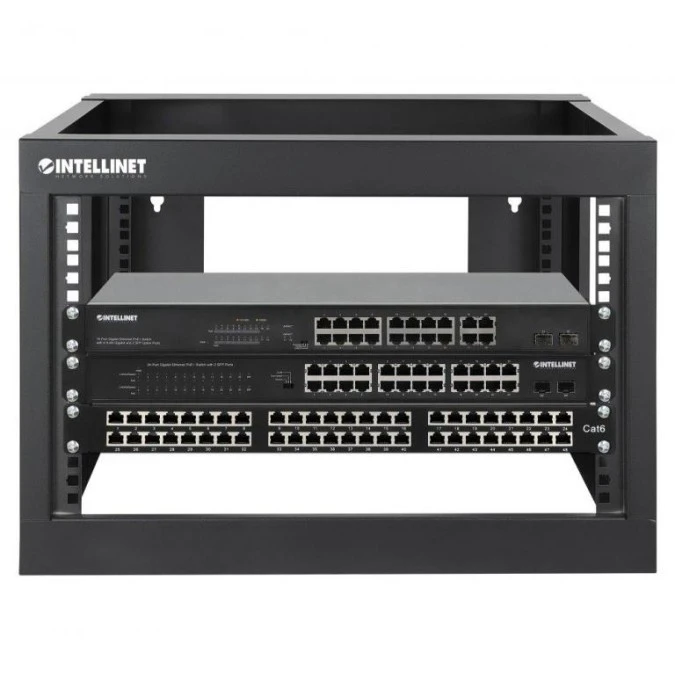 Rama Rack 19 6U 604x555, wisząca, tylne otwarcie, 4 słupki – INTELLINET ...