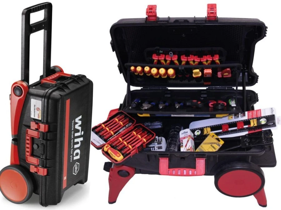 WIQOセット Wiha Walizka Narzędziowa XXL 4 Dla Elektryka Zestaw 80 el. 45734