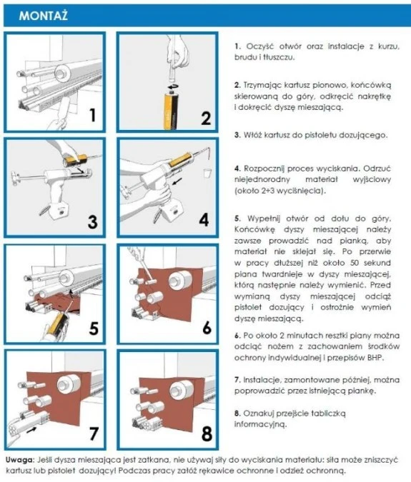 Pęczniejąca piana ogniochronna do EI120 INTU FR FOAM 2K 380ml ...