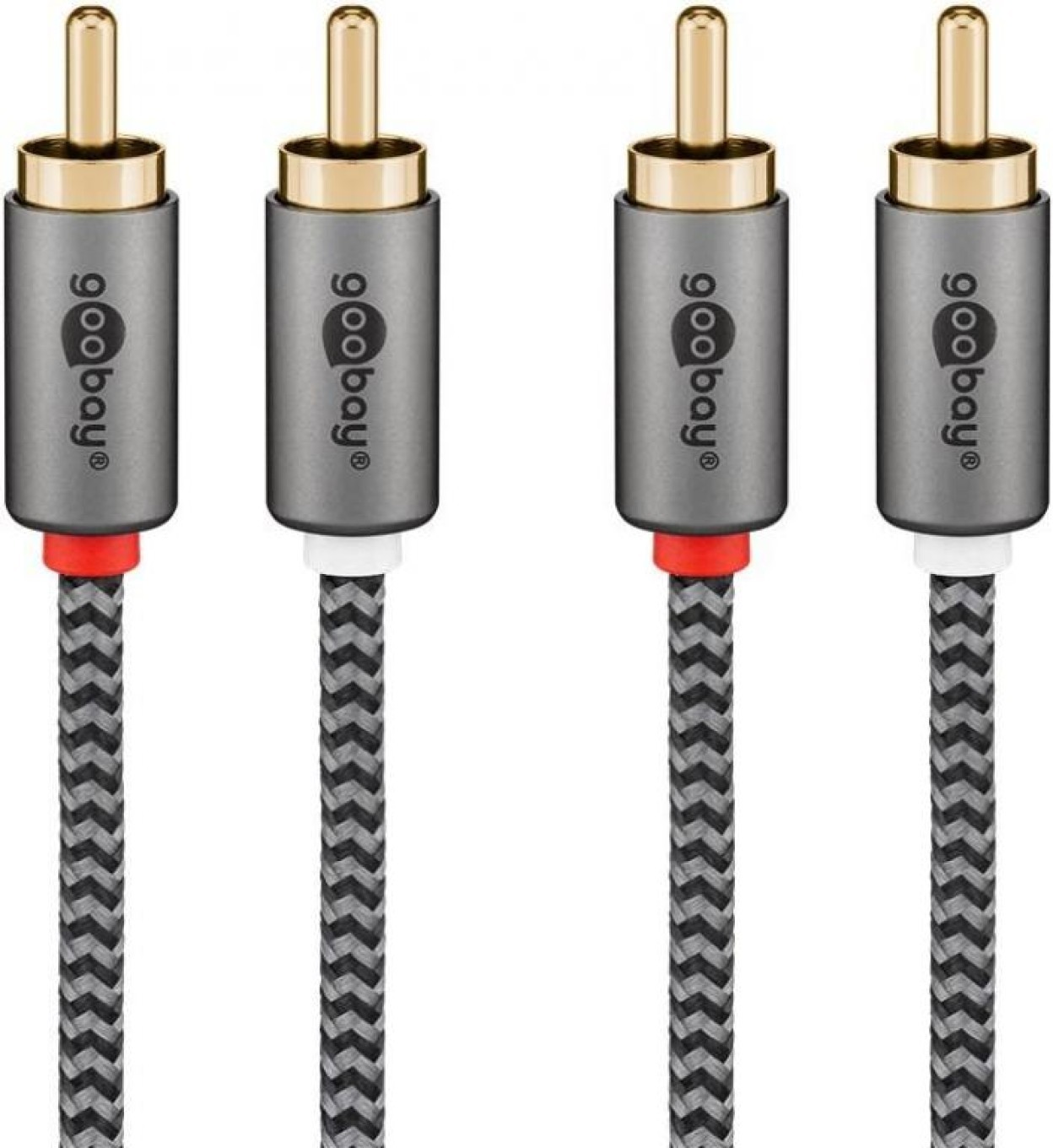 Goobay Nero/Argento Cavo Audio Rca 65295 5 M - Immagine 2