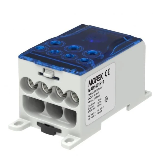 Blocco Distribuzione Per Cavi Al/CU 35-240 Mm² - Colore Blu, 1000V AC/DC - Foto 10