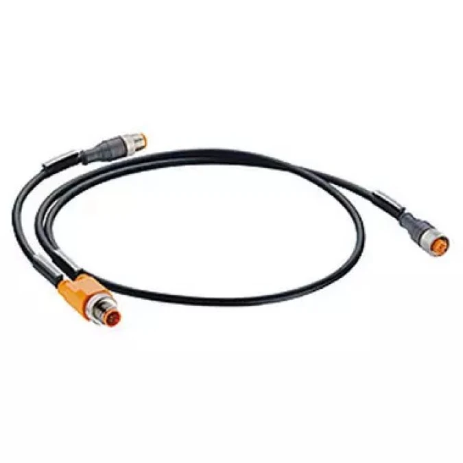 Kabel konfekcjonwany-rozdzielacz złącze M12 Duo/M12 męski M12 żeński ...