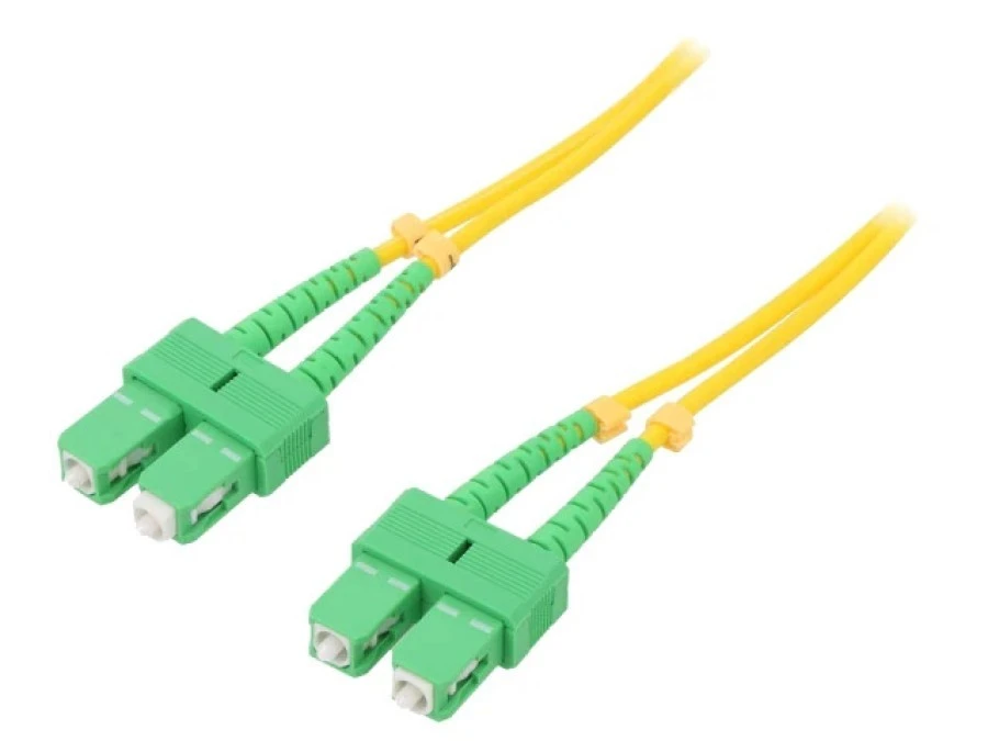 Patch cord światłowodowy SC/APC,z obu stron 5m LSZH żółty 54009 ...