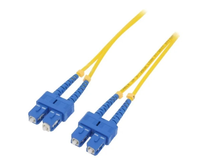 Patch cord światłowodowy SC/UPC,z obu stron 1m LSZH żółty 54000 ...
