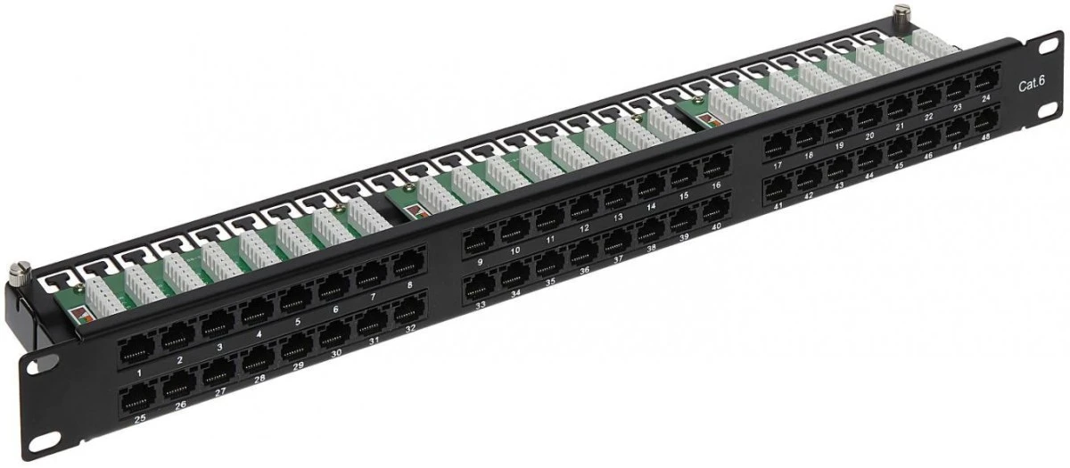 Patch panel RACK 19cali 48xRJ45 PP-48/RJ/6C – DELTA-OPTI | TIM SA