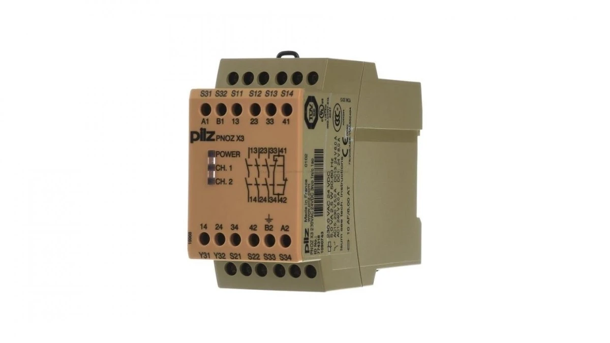Przekaźnik bezpieczeństwa 3N/O 1Z/R PNOZ X3 24VDC/230 VAC