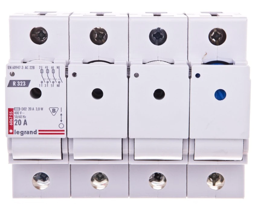 Rozłącznik bezpiecznikowy 3P+N 20A D02 R323 606755 – LEGRAND | TIM SA