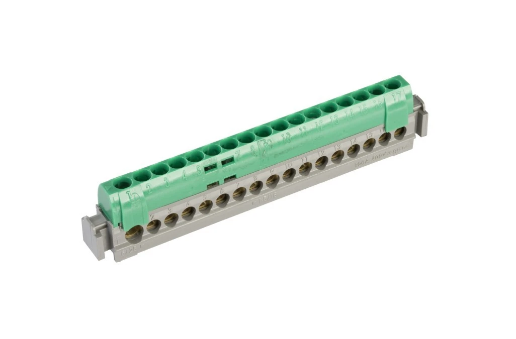 アクセサリー 502 Listwa przyłączeniowa 17-otworów zielona IP2xZ17 004835