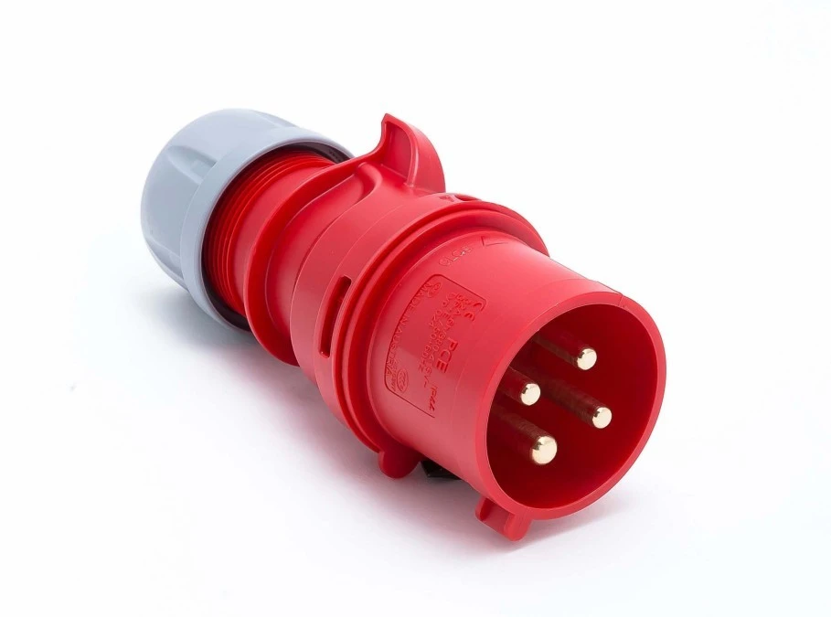 ちー Wtyczka przenośna 32A 4P 400V czerwona IP44 SHARK 024-6