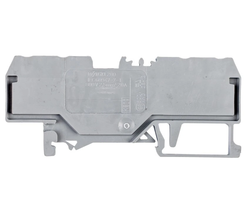 Złączka szynowa 4-przewodowa 2,5mm2 szara 280-833 – WAGO