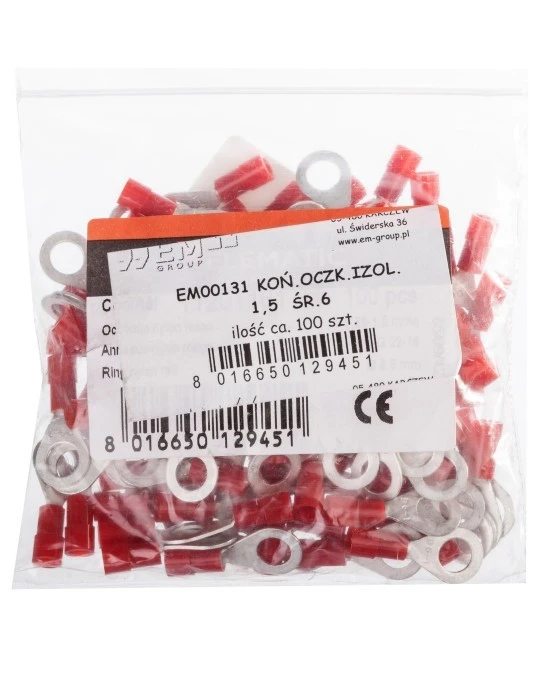 Lot 10 Fourches M2,5 BM 00102 - 2,6mm 0,25-1,5mm² Isolées Rouge BM Group