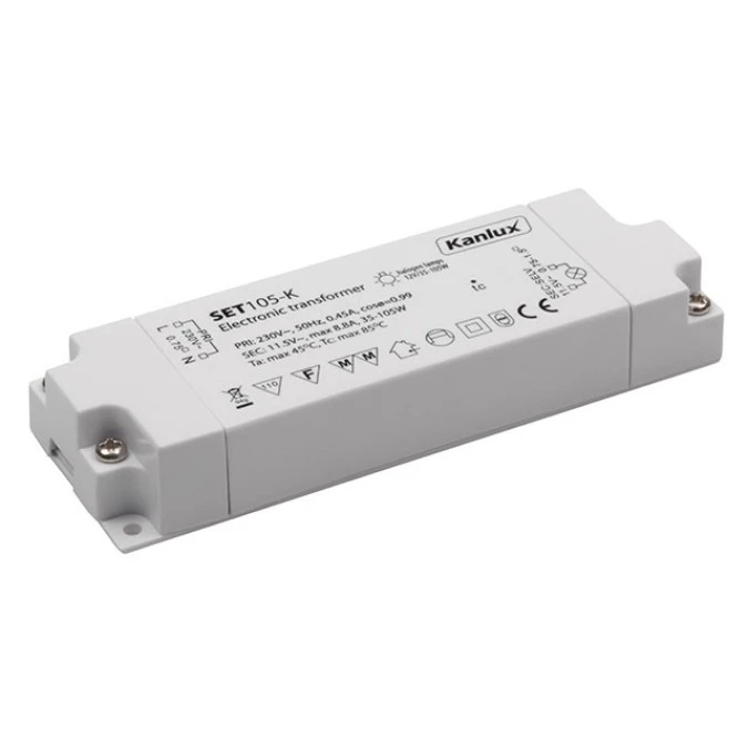 Alimentation Halogène KANLUX SET105-K 20-105W 240V/11.5V - Idéale Pour éclairage Intérieur