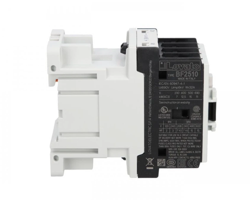 Stycznik mocy 3P 25 A AC3 cewka 24 VDC 1Z 0R BF2510D024 – LOVATO