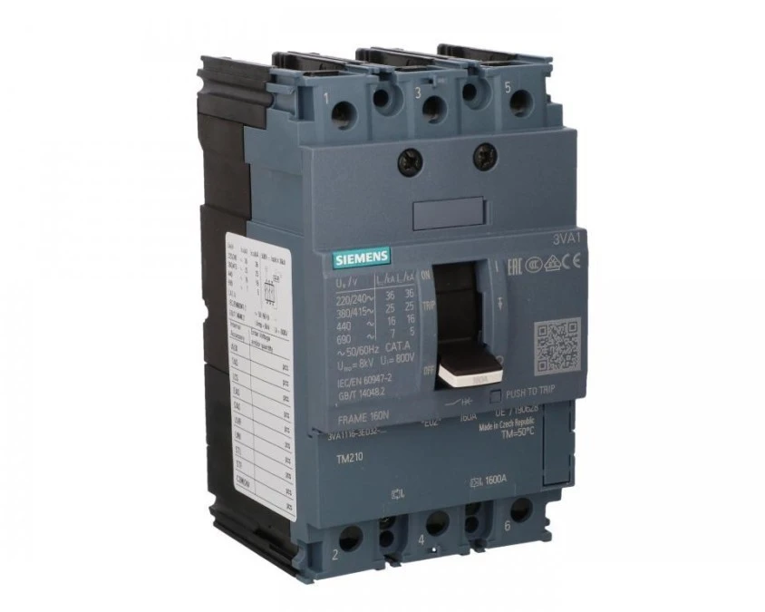 Wyłącznik mocy 3P 160A Icu 25kA 415V AC wyzwalacz TM210 LI przyłącza ...