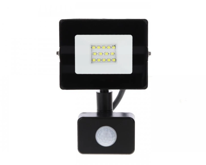 NAŚWIETLACZ LED SMD KASTEL 10W 6000K 850LM IP65 CZARNY CZ. PIR – BEMKO ...