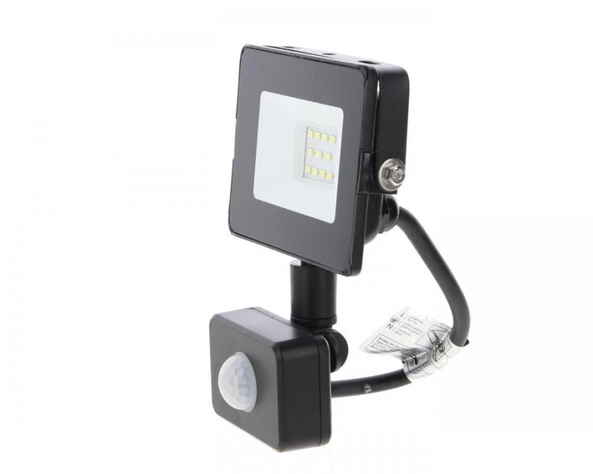 NAŚWIETLACZ LED SMD KASTEL 10W 6000K 850LM IP65 CZARNY CZ. PIR – BEMKO ...