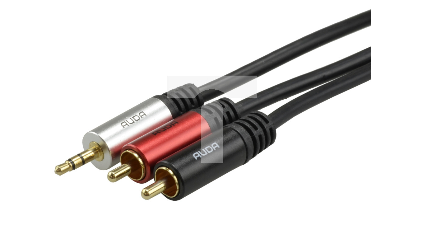 AUDA Optimum Kabel Audio AUX mini Jack 3,5mm Stereo (wtyk) / 2x RCA Cinch (wtyk) /7m/