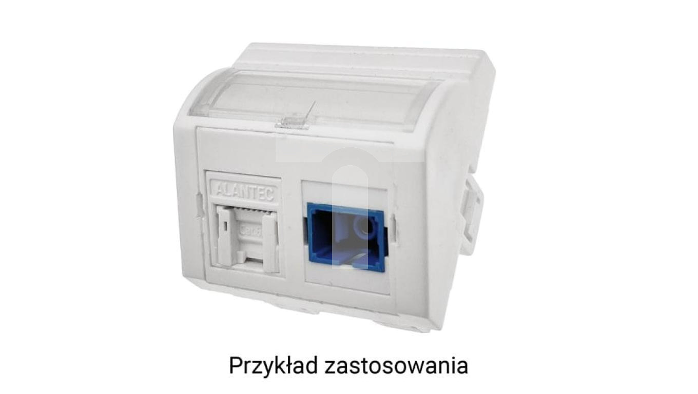Adapter 45x45 2xRJ45 (wypukły kątowy) ALANTEC – A-LAN | TIM SA