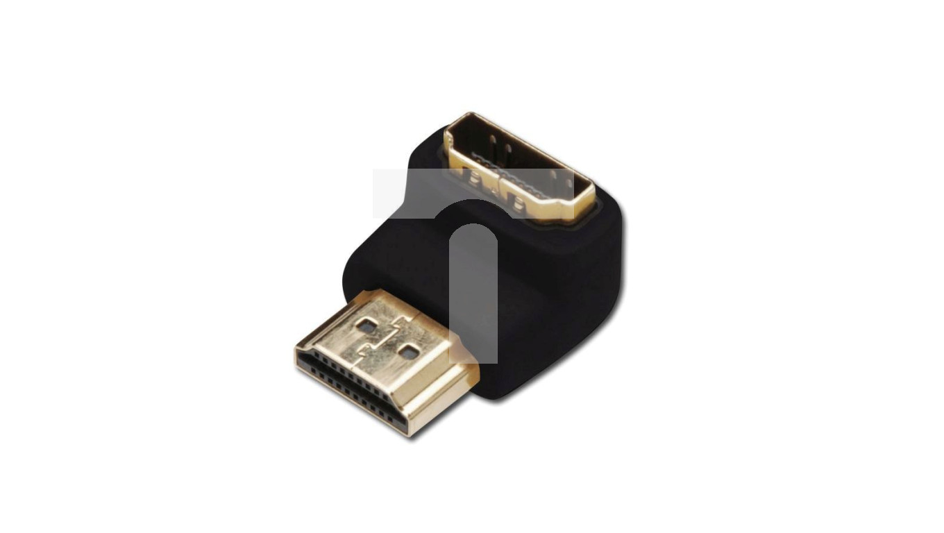 Adapter HDMI Highspeed 2 0 z Eth kątowy Typ HDMI A/HDMI A M/Ż czarny
