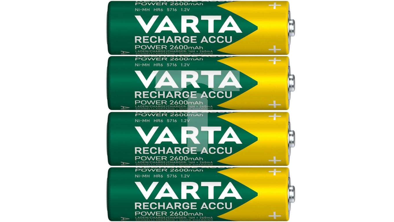 Lot De 2 Piles Rechargeables VARTA AA 2100mAh Ni-MH - Pré-chargées, Prêtes à L'emploi