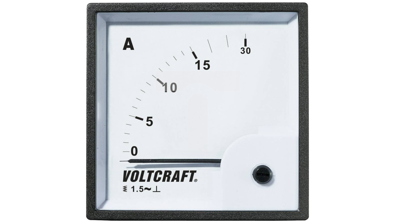 VOLTCRAFT AM-72X72/10A AM-72X72/10A Analoog Inbouwmeetinstrument AM-72x72/10 A 10 A Weekijzer