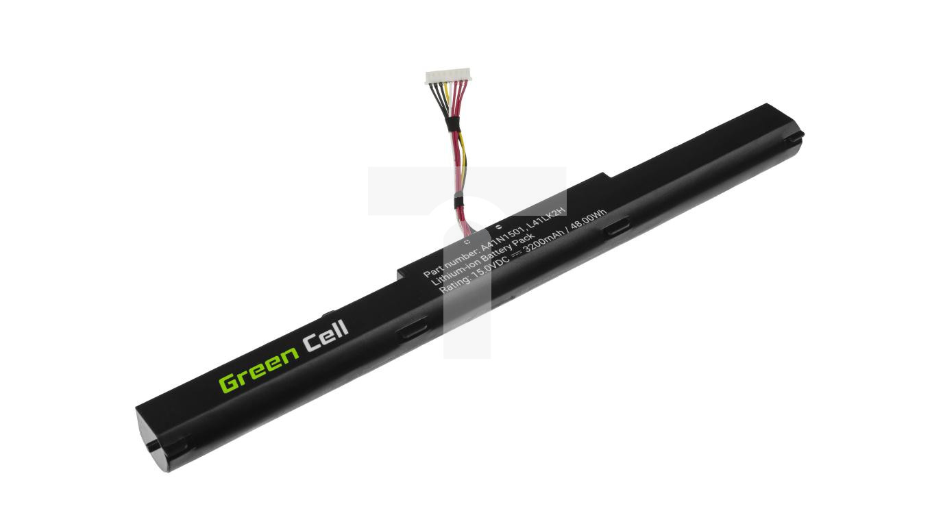 Bateria Green Cell A41N1501 do Asus ROG GL752 GL752V GL752VW Asus VivoBook Pro N552 N552V N552VW N552VX N752 N752V N752VX GREENCELL TIM SA