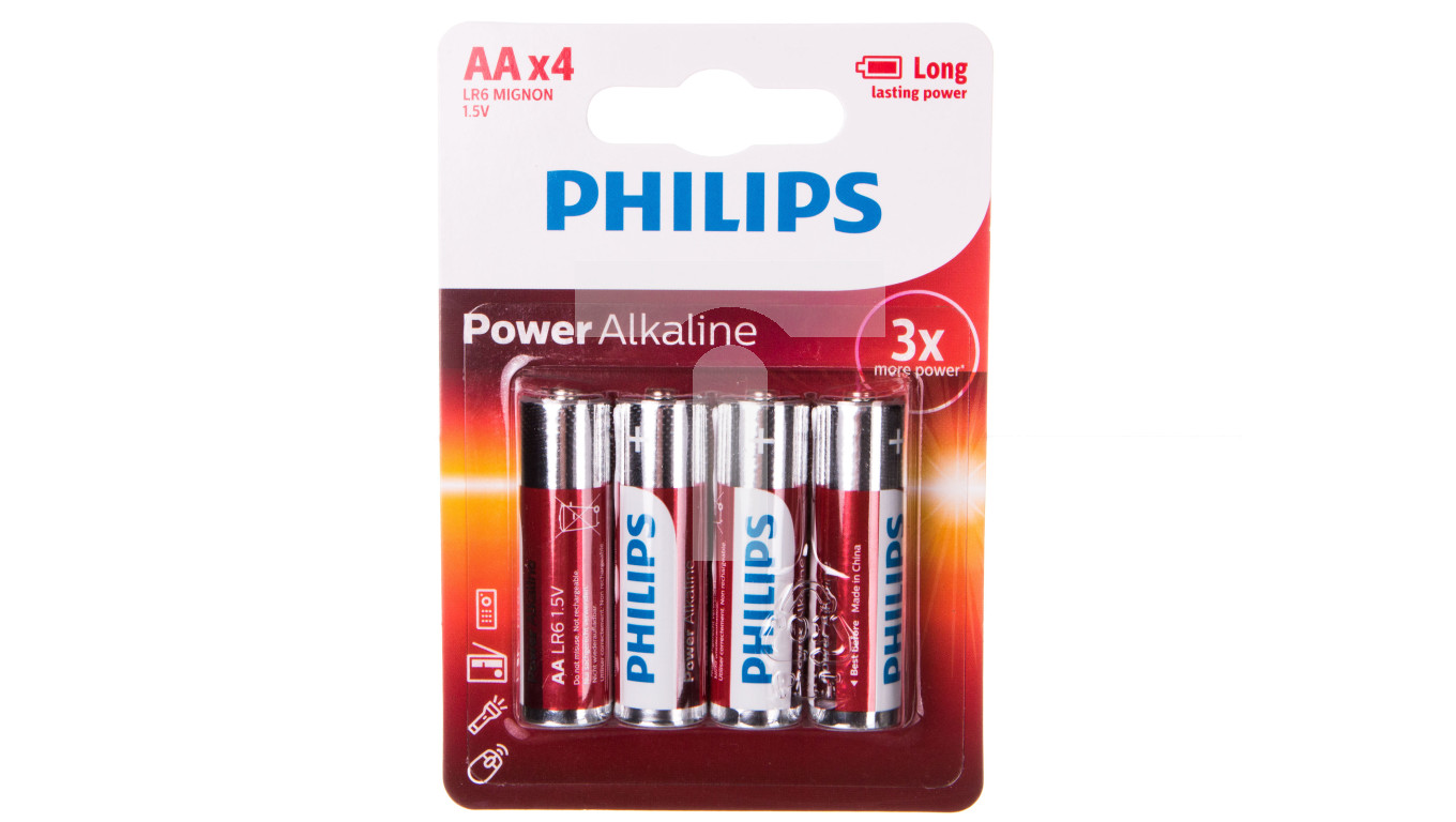 Bateria alkaliczna LR6 / AA 1,5V POWER ALKALINE LR6P4B/10 /blister 4szt./