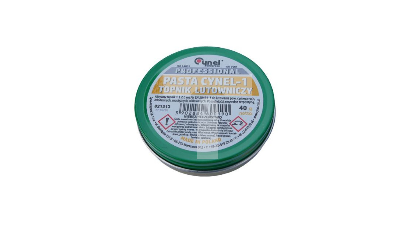 CYNEL UNIPRESS PASTA-CYNEL-1 40G Topnik lutowniczy PROFESSIONAL ...