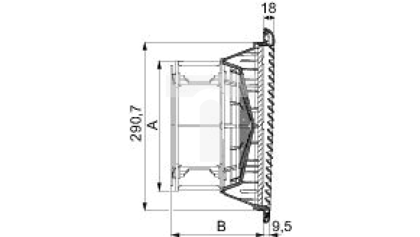 Filterm ClimaSys wentylator, IP54, 850m3/h, 230V, z kratką wyl. powietrza i ...