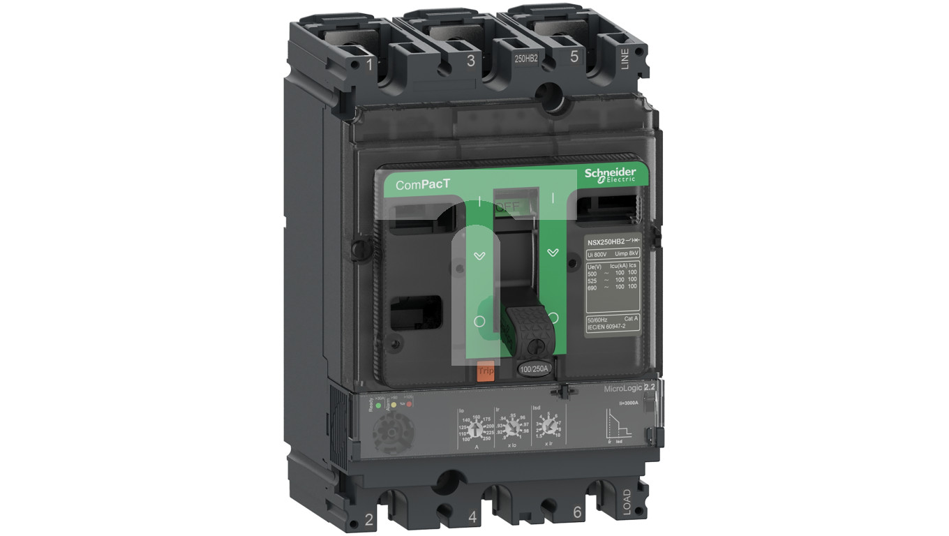 ComPacT NSX , wyłącznik NSX250B Mic2.2 250A 3P, 25kA – Schneider | TIM SA