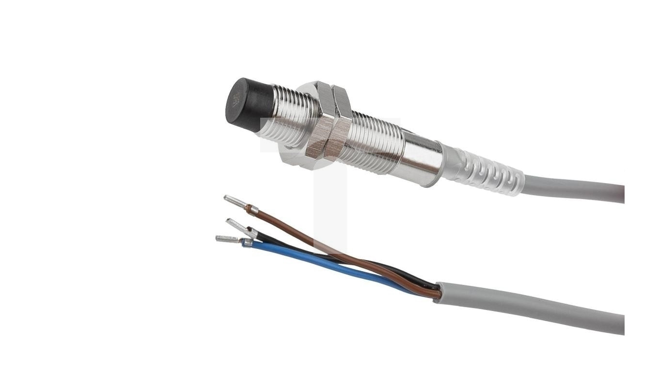 Tim Kabel Czujnik Indukcyjny M12x1 50mm niezabudowany Sn 4 10-30V DC PNP NO kabel ...