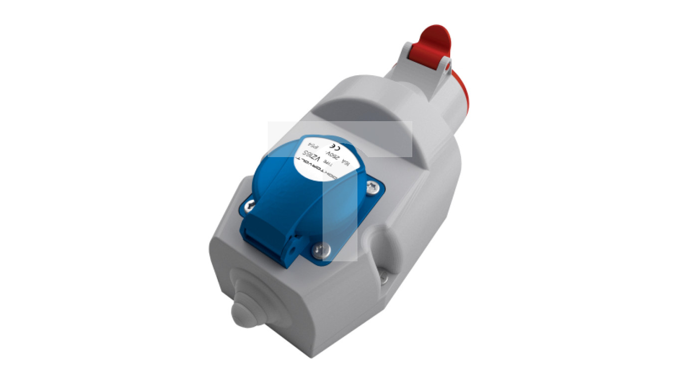 Presa Industriale Combinata 16A 5 Pin IP44 230V/400V Schuko - 3