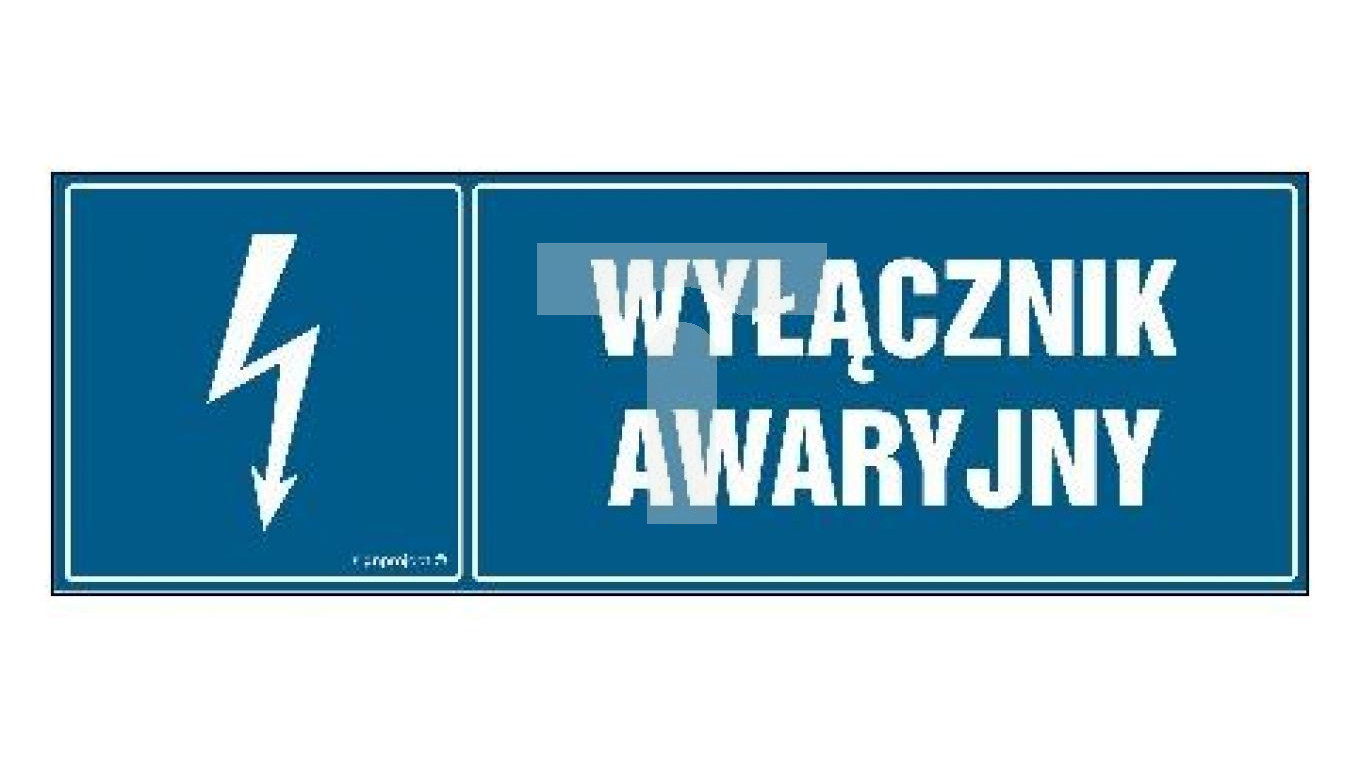 Znak hh032 wy cznik awaryjny 15 x 5 cm pn p yta 1mm signproject