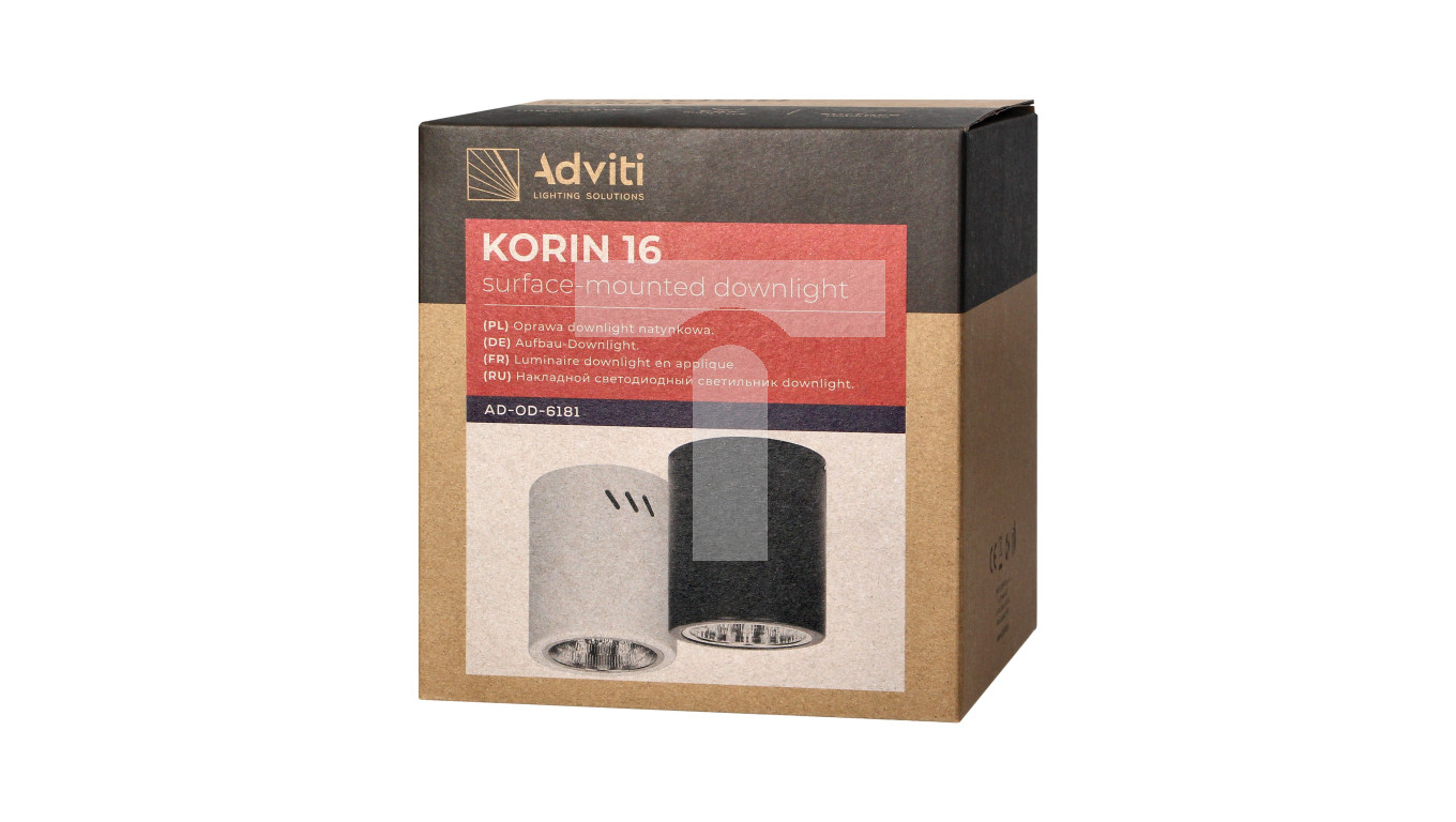 KORIN 16, oprawa typu downlight, 60W, E27, stal, biała,ADOD6181WE27