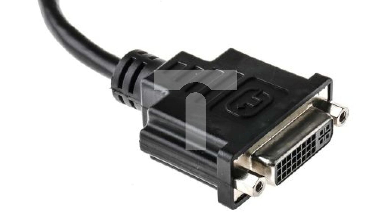 Kabel KVM, dł. 150mm - Męskie DisplayPort - Żeńskie DVI-D., kolor ...