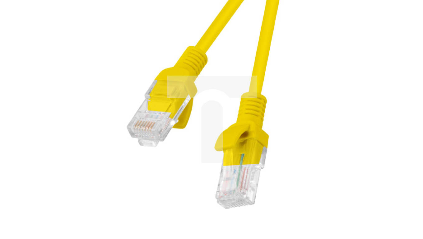 Kabel krosowy patchcord U/UTP kat.5e 0,5m żółty PCU5-10CC-0050-Y