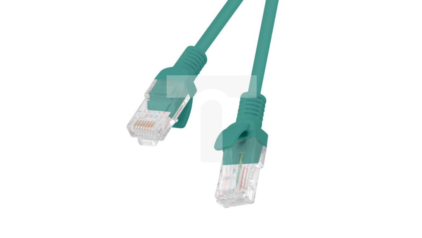 Kabel krosowy patchcord U/UTP kat.6 0,25m zielony PCU6-10CC-0025-G