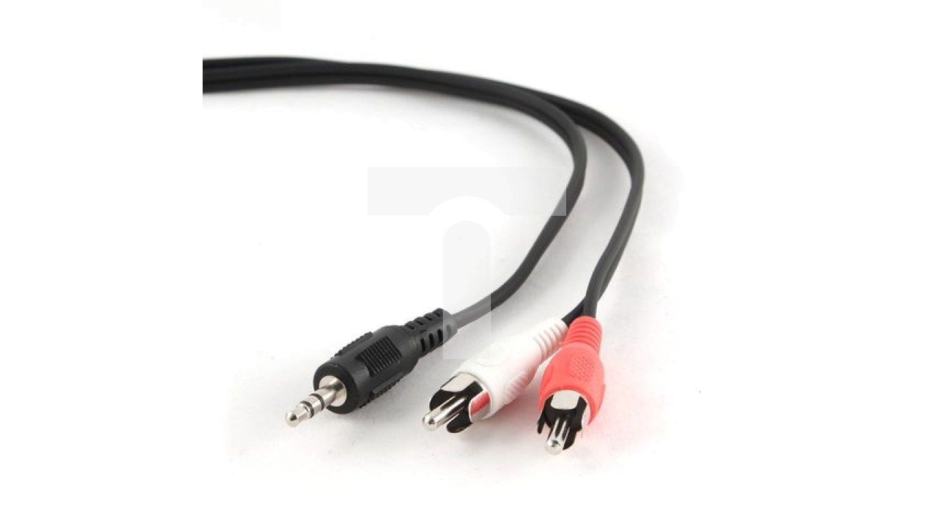Kabel minijack (M) - 2xRCA (2xCinch) (M) 1,5m CA-MJRC-10CC-0015-BK ...