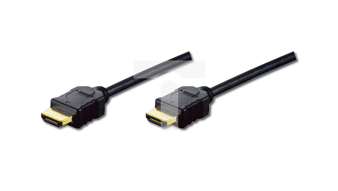 Kabel połączeniowy HDMI Highspeed 1.4 z Eth. GOLD Typ HDMI A/HDMI A, M/M czarny 5m AK-330114-050-S