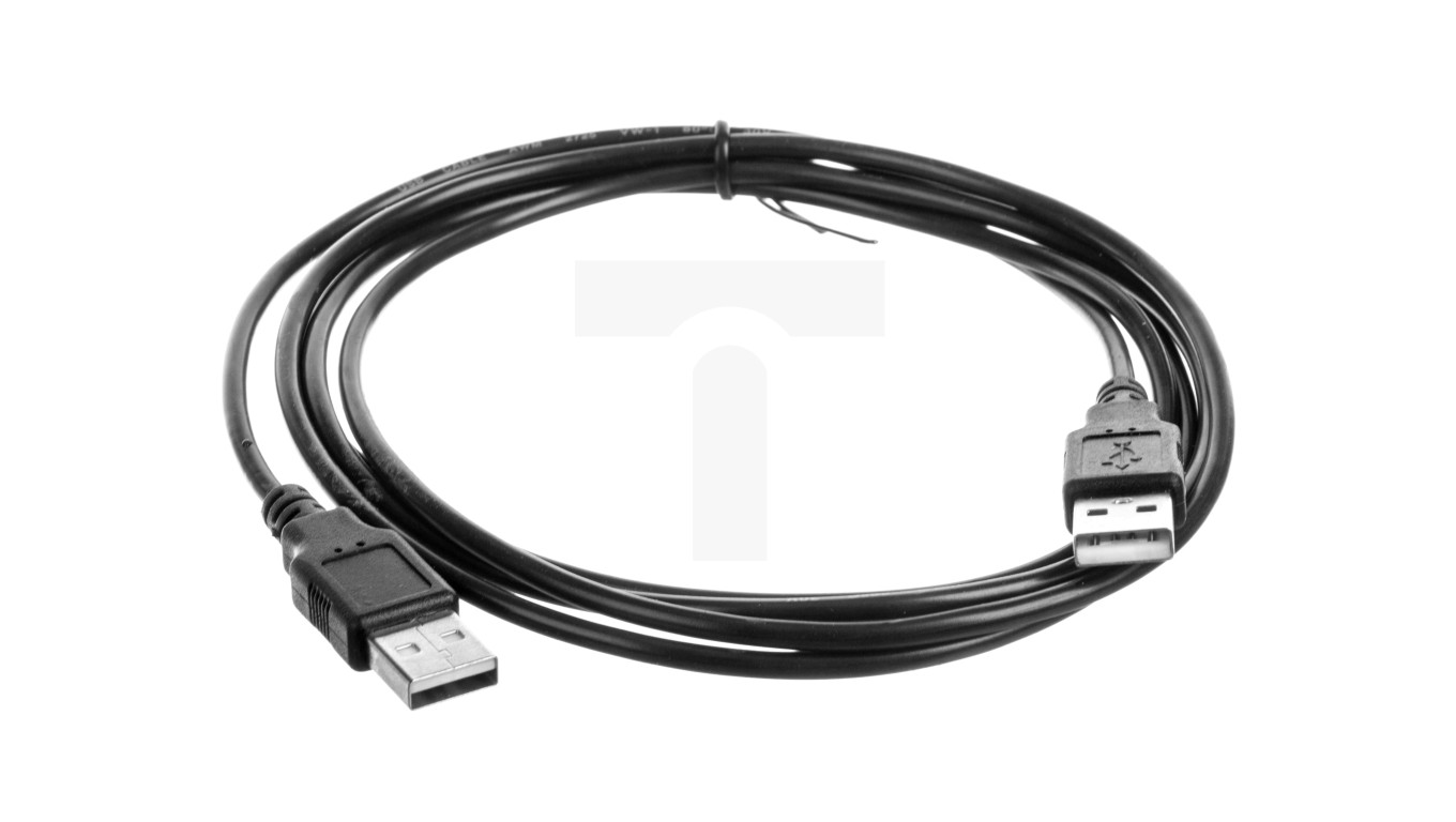 Kabel połączeniowy USB 2.0 Typ USB A/USB A, M/M czarny 1,8m AK-300100-018-S