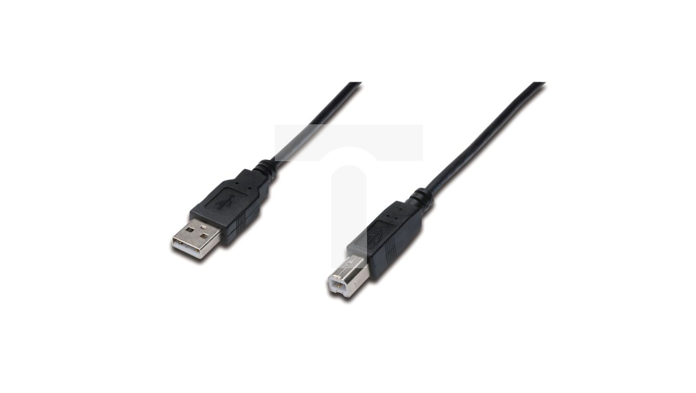 Kabel połączeniowy USB 2.0 Typ USB A/USB B, M/M czarny 3m AK-300102-030-S