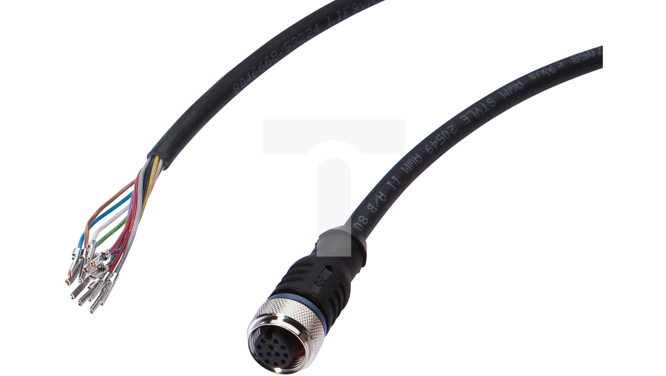 Kabel połączeniowy, 20m, M12 żeński (gniazdo) 12pin prosty, Końcówka ...